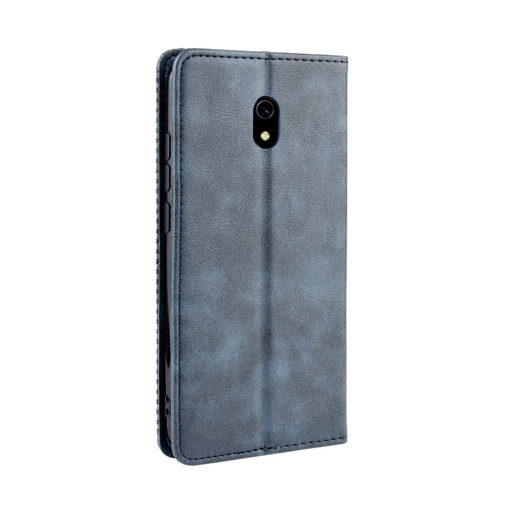 Retro Style PU Leather Stand Wallet Phone Case for Xiaomi Redmi 8A