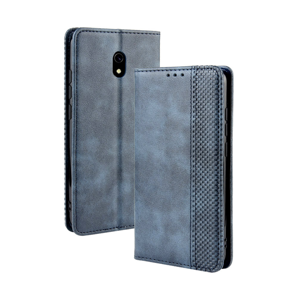 Retro Style PU Leather Stand Wallet Phone Case for Xiaomi Redmi 8A