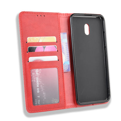 Retro Style PU Leather Stand Wallet Phone Case for Xiaomi Redmi 8A