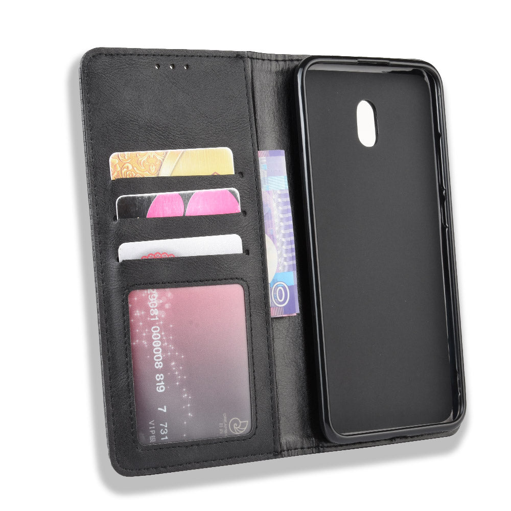 Retro Style PU Leather Stand Wallet Phone Case for Xiaomi Redmi 8A