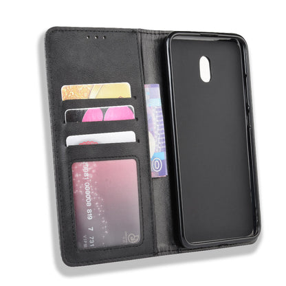 Retro Style PU Leather Stand Wallet Phone Case for Xiaomi Redmi 8A