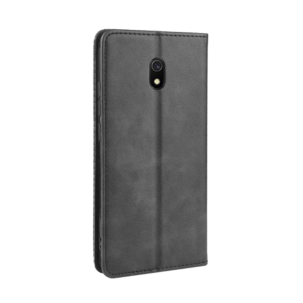 Retro Style PU Leather Stand Wallet Phone Case for Xiaomi Redmi 8A