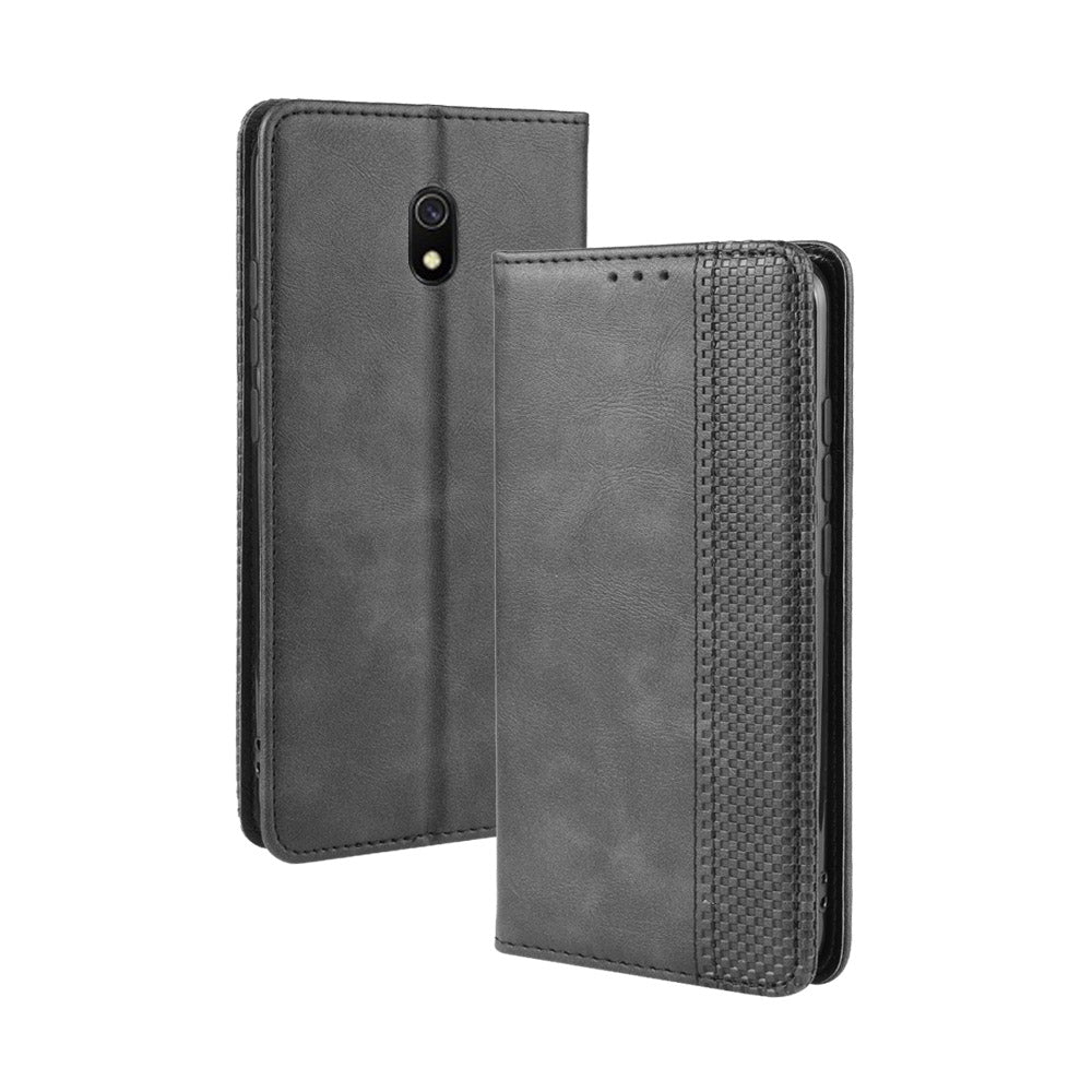 Retro Style PU Leather Stand Wallet Phone Case for Xiaomi Redmi 8A