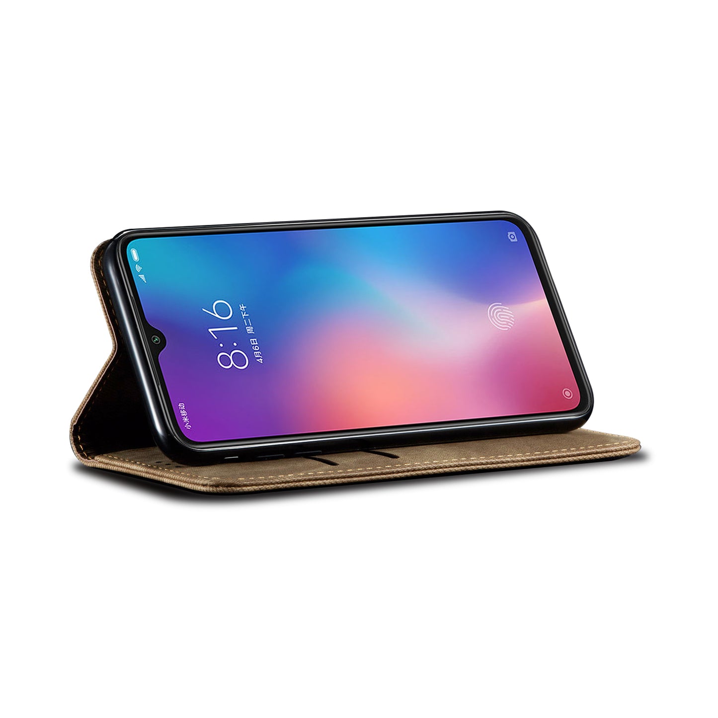 Retro Style Jeans Cloth Leather Stand Case with Card Slots for Xiaomi Mi 9