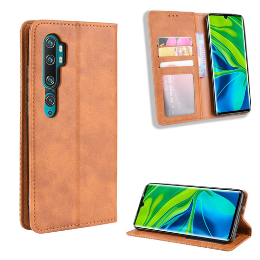 Retro PU Leather Cell Shell Casing for Xiaomi Mi Note 10/Note 10 Pro/CC9 Pro