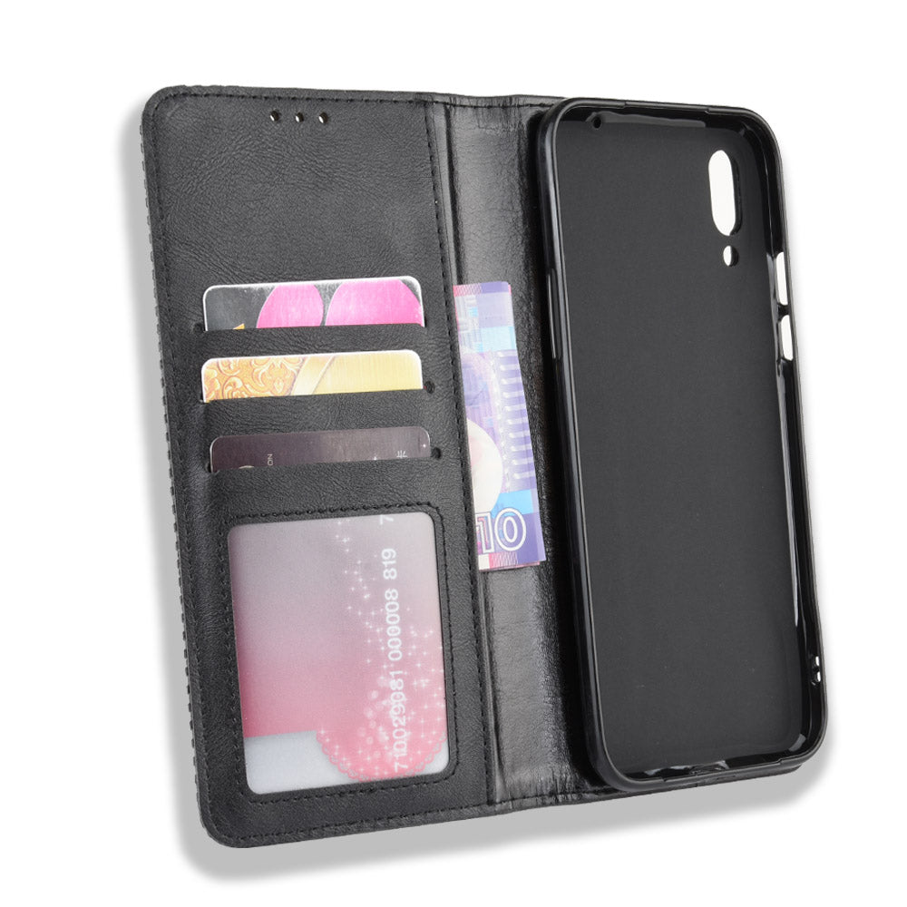 Retro Style PU Leather Stand Wallet Phone Casing for Xiaomi Black Shark 2/Black Shark 2 Pro