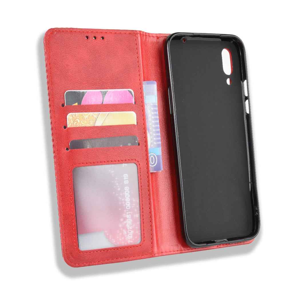 Retro Style PU Leather Stand Wallet Phone Casing for Xiaomi Black Shark 2/Black Shark 2 Pro