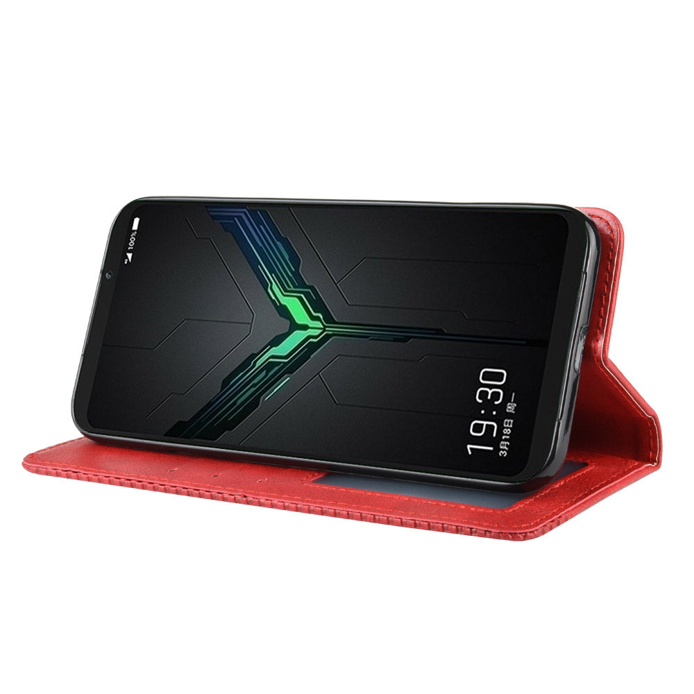 Retro Style PU Leather Stand Wallet Phone Casing for Xiaomi Black Shark 2/Black Shark 2 Pro