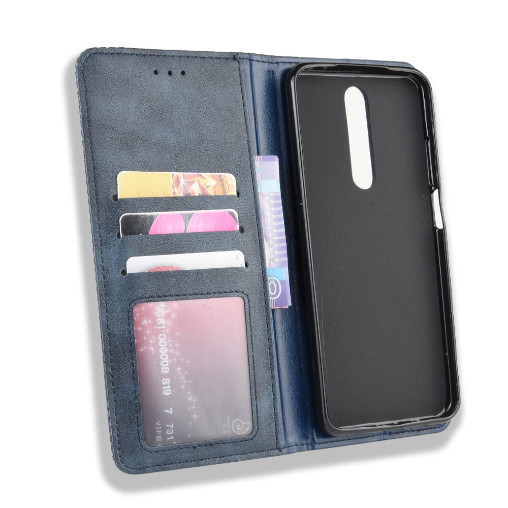 Retro Style Auto-absorbed Leather Covering for Xiaomi Redmi K30/Poco X2/K30 5G