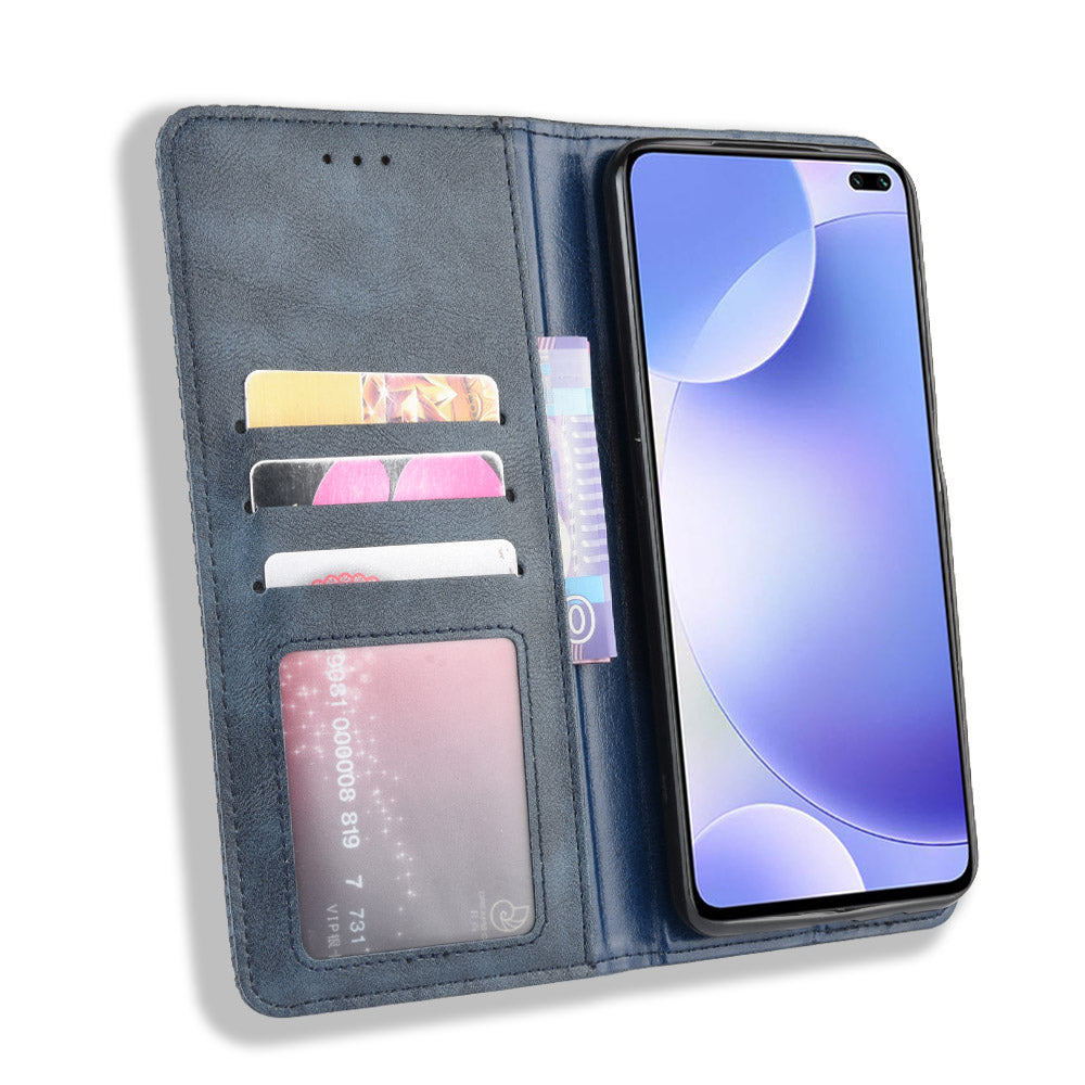 Retro Style Auto-absorbed Leather Covering for Xiaomi Redmi K30/Poco X2/K30 5G
