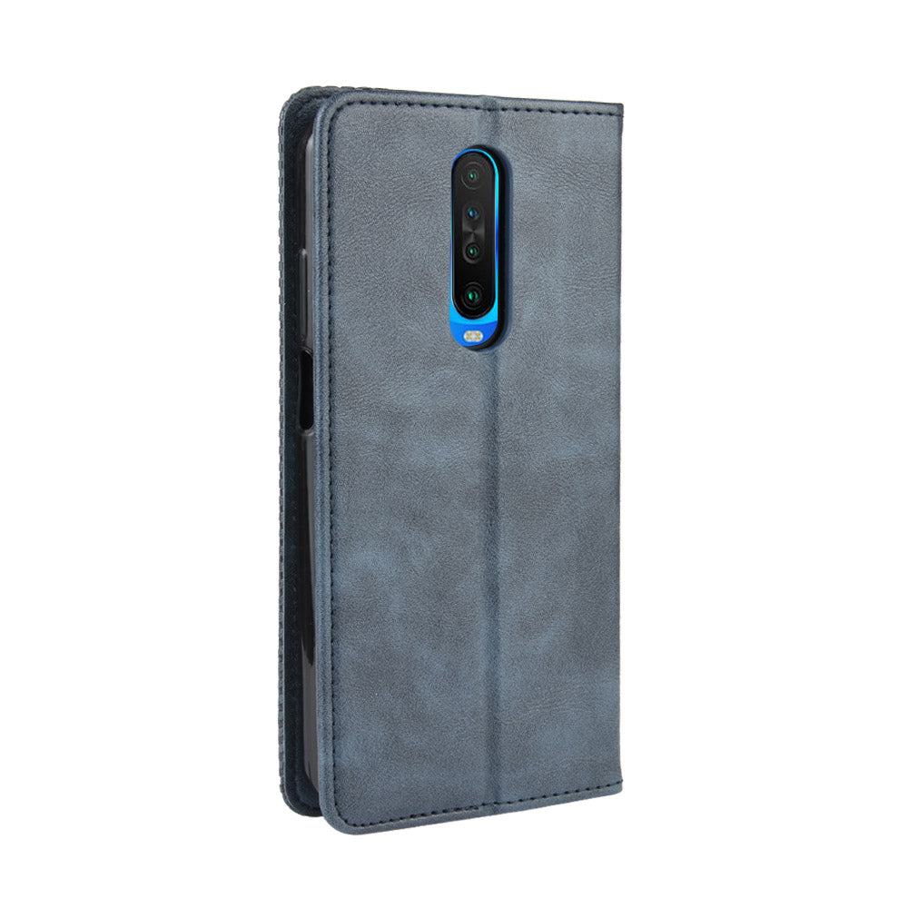 Retro Style Auto-absorbed Leather Covering for Xiaomi Redmi K30/Poco X2/K30 5G