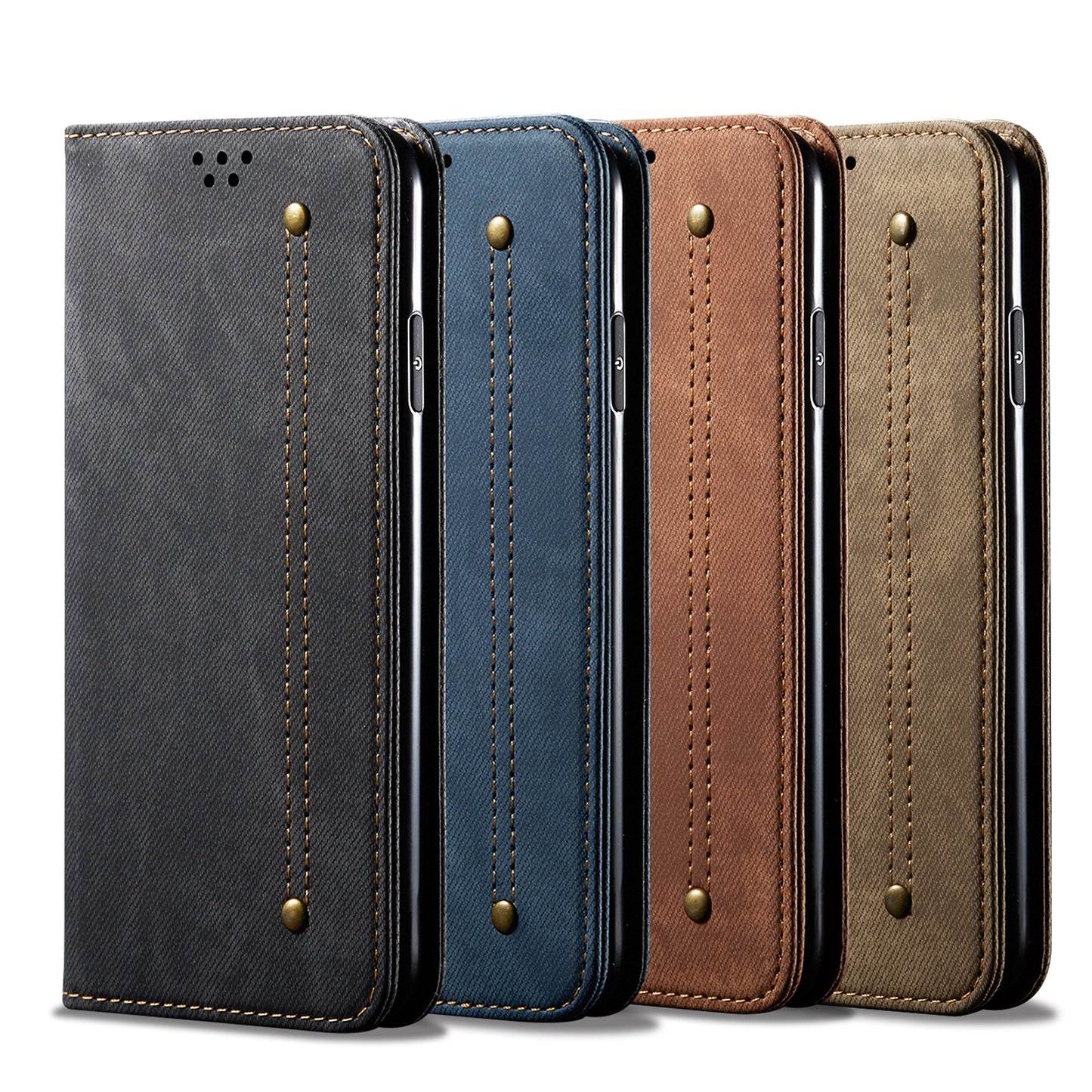 Retro Style Jeans Cloth Leather Wallet Case for Xiaomi Mi CC9 Pro / Mi Note 10 / Mi Note 10 Pro
