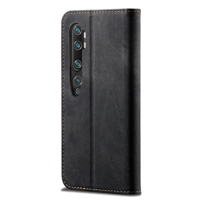 Retro Style Jeans Cloth Leather Wallet Case for Xiaomi Mi CC9 Pro / Mi Note 10 / Mi Note 10 Pro