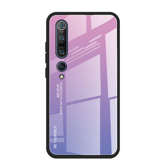 Gradient Color Tempered Glass + PC + TPU Phone Case for Xiaomi Mi 10 / Mi 10 Pro