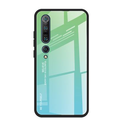 Gradient Color Tempered Glass + PC + TPU Phone Case for Xiaomi Mi 10 / Mi 10 Pro