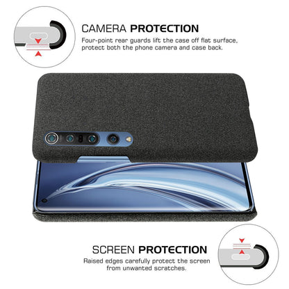 KSQ Cloth Coated Plastic Hard Phone Shell for Xiaomi Mi 10/Mi 10 Pro