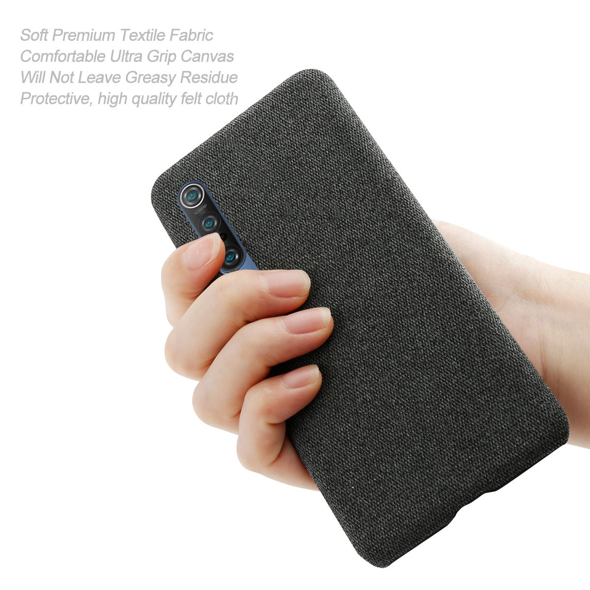 KSQ Cloth Coated Plastic Hard Phone Shell for Xiaomi Mi 10/Mi 10 Pro
