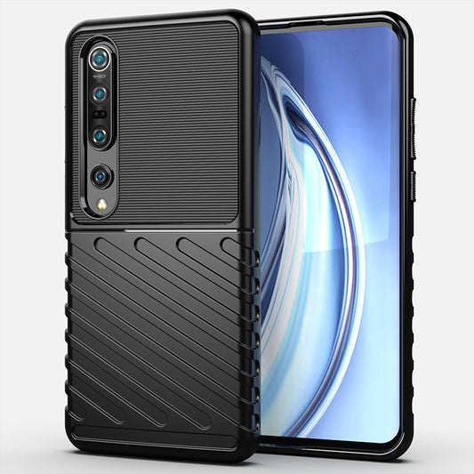 Thunder Series Twill Texture Soft TPU Back Case for Xiaomi Mi 10 Pro
