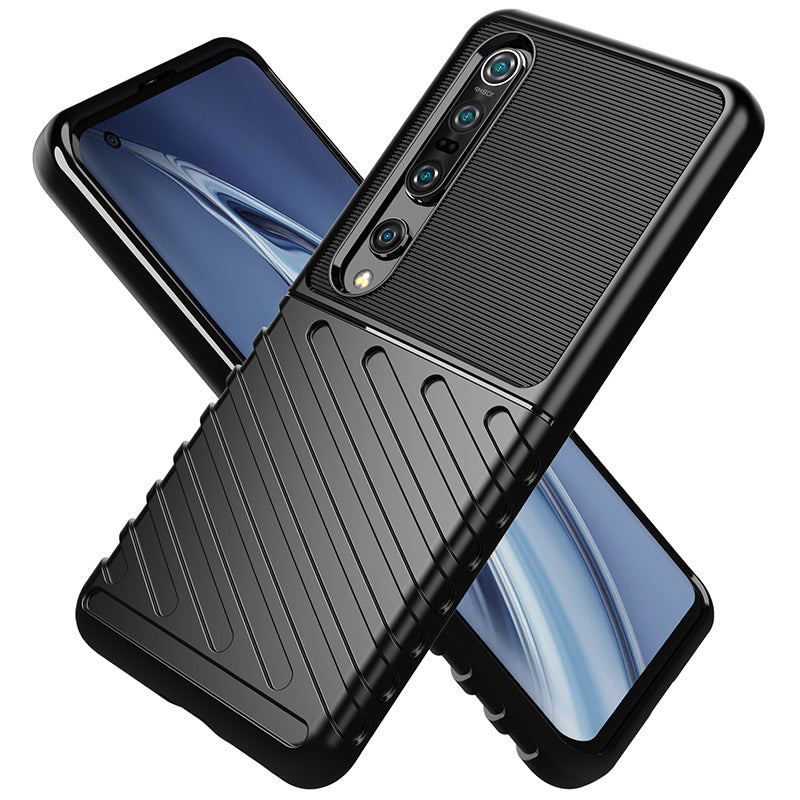 Thunder Series Twill Texture Soft TPU Back Case for Xiaomi Mi 10 Pro
