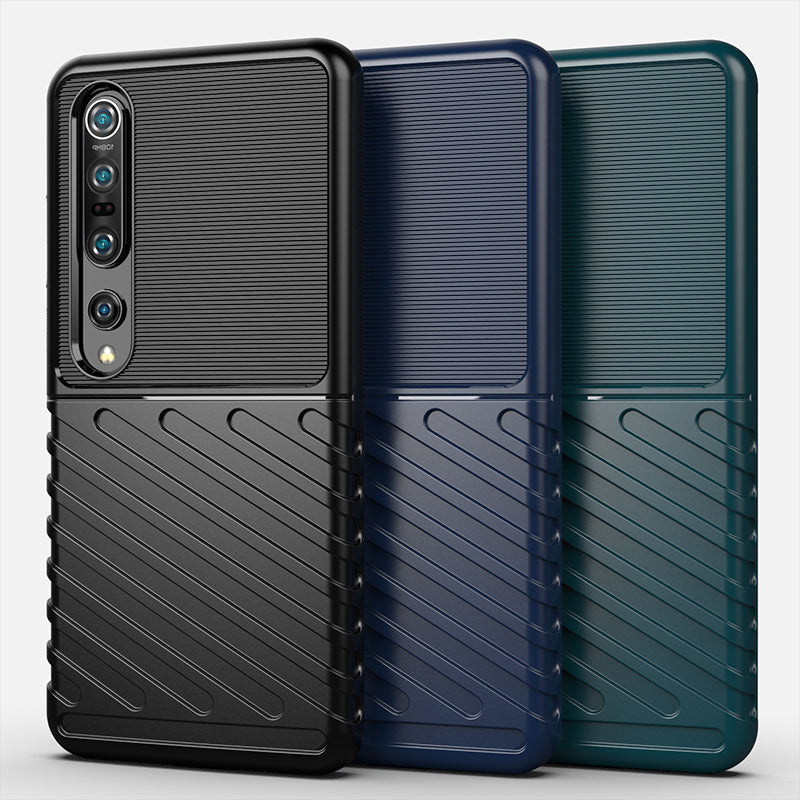 Thunder Series Twill Texture Soft TPU Back Case for Xiaomi Mi 10 Pro