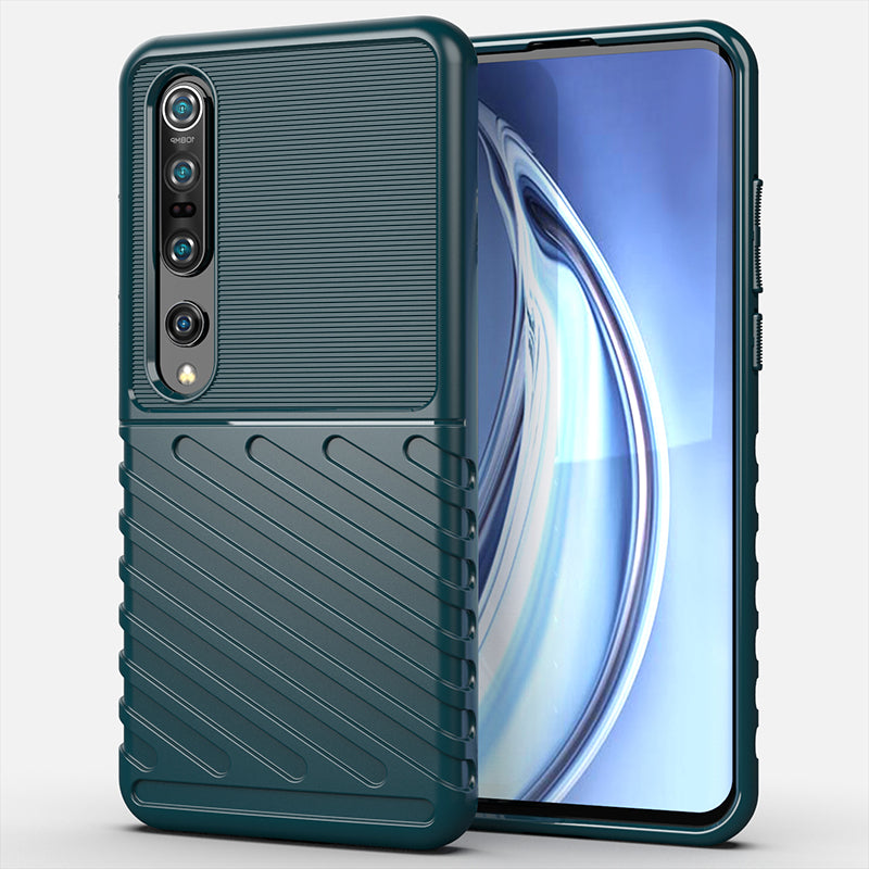 Thunder Series Twill Texture Soft TPU Back Case for Xiaomi Mi 10 Pro