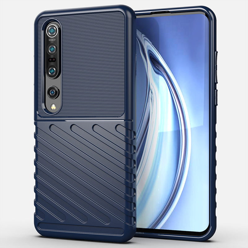 Thunder Series Twill Texture Soft TPU Back Case for Xiaomi Mi 10 Pro