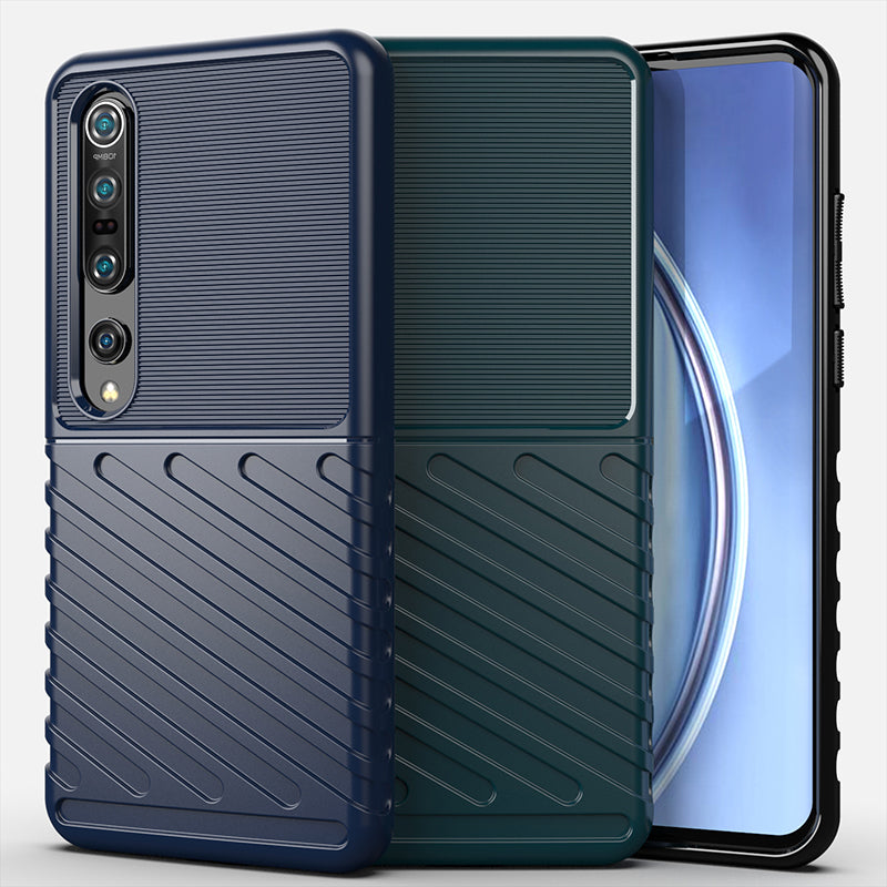 Thunder Series Twill Texture Soft TPU Back Case for Xiaomi Mi 10 Pro