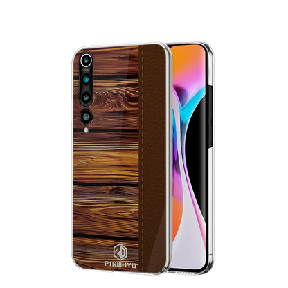 PINWUYO Pin Dun Series Wood Grain Hard PC Phone Case for Xiaomi Mi 10