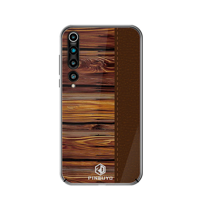 PINWUYO Pin Dun Series Wood Grain Hard PC Phone Case for Xiaomi Mi 10