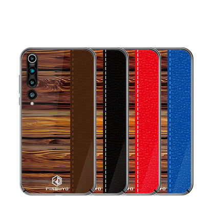 PINWUYO Pin Dun Series Wood Grain Hard PC Phone Case for Xiaomi Mi 10