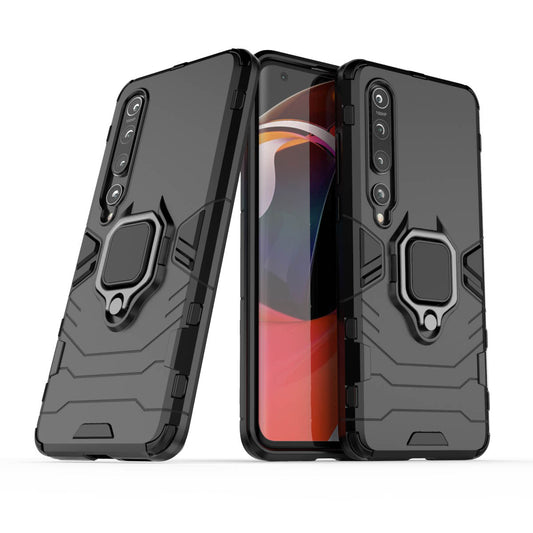 Cool Guard Ring Holder Kickstand PC TPU Hybrid Case Protective Shell for Xiaomi Mi 10