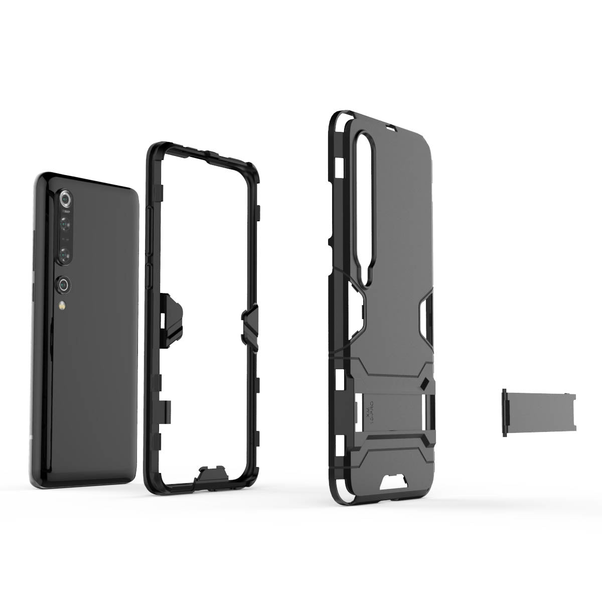 Cool Guard Hybrid PC + TPU Mobile Case with Kickstand for Xiaomi Mi 10 Pro