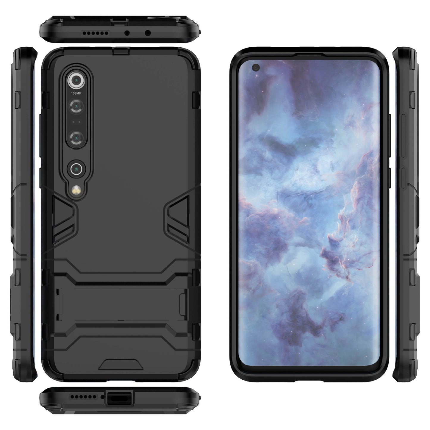 Cool Guard Hybrid PC + TPU Mobile Case with Kickstand for Xiaomi Mi 10 Pro