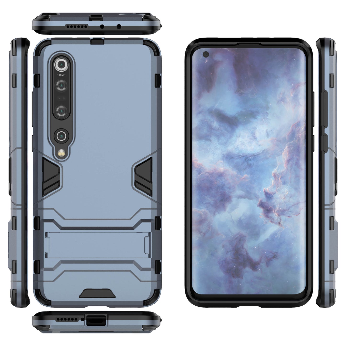 Cool Guard Hybrid PC + TPU Mobile Case with Kickstand for Xiaomi Mi 10 Pro