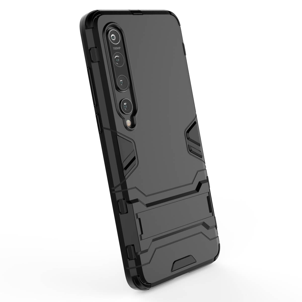 2-in-1 Plastic + TPU Phone Shell with Kickstand Casing for Xiaomi Mi 10