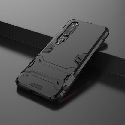 2-in-1 Plastic + TPU Phone Shell with Kickstand Casing for Xiaomi Mi 10