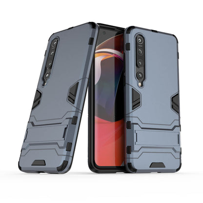 2-in-1 Plastic + TPU Phone Shell with Kickstand Casing for Xiaomi Mi 10