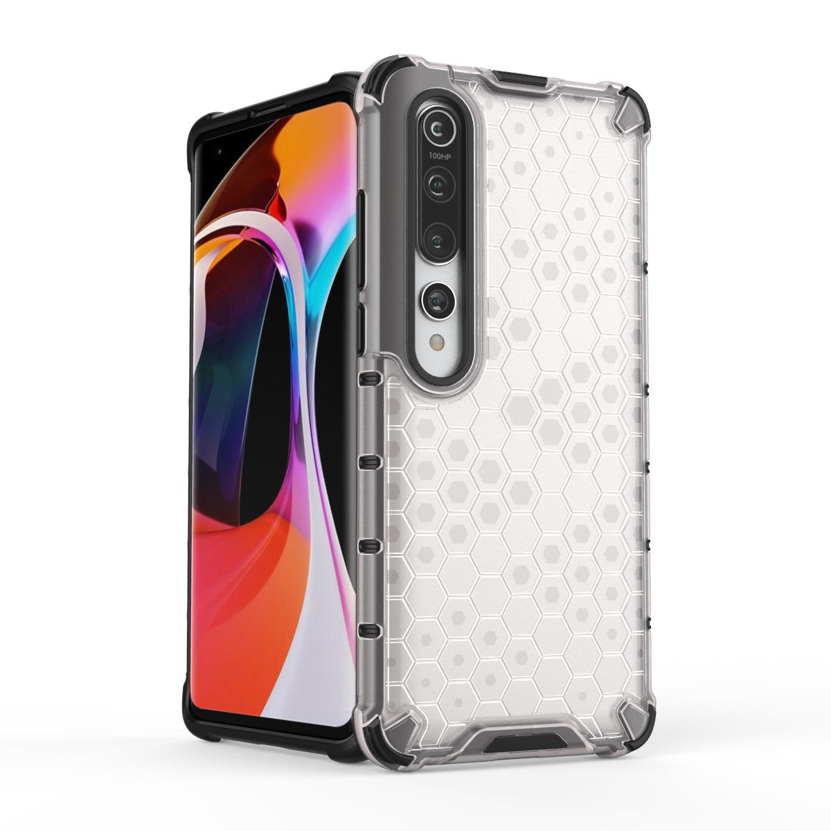 Honeycomb Pattern Shock-proof TPU + PC Combo Case for Xiaomi Mi 10