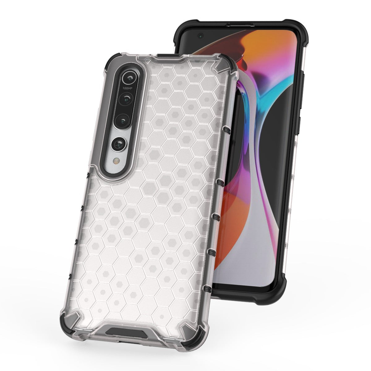 Honeycomb Pattern Shock-proof TPU + PC Combo Case for Xiaomi Mi 10