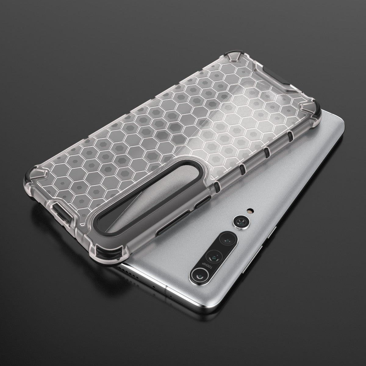 Honeycomb Pattern Shock-proof TPU + PC Combo Case for Xiaomi Mi 10