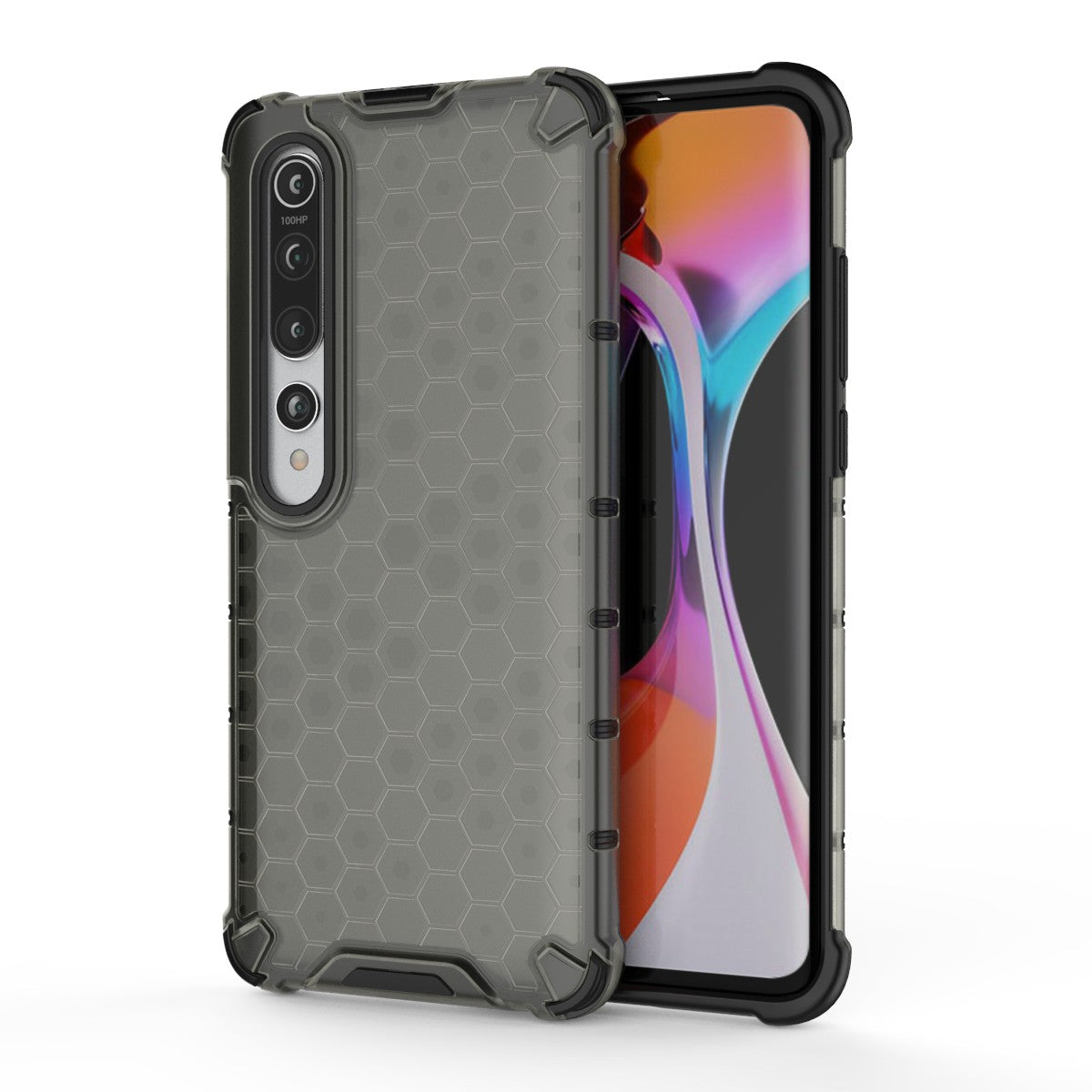 Honeycomb Pattern Shock-proof TPU + PC Combo Case for Xiaomi Mi 10