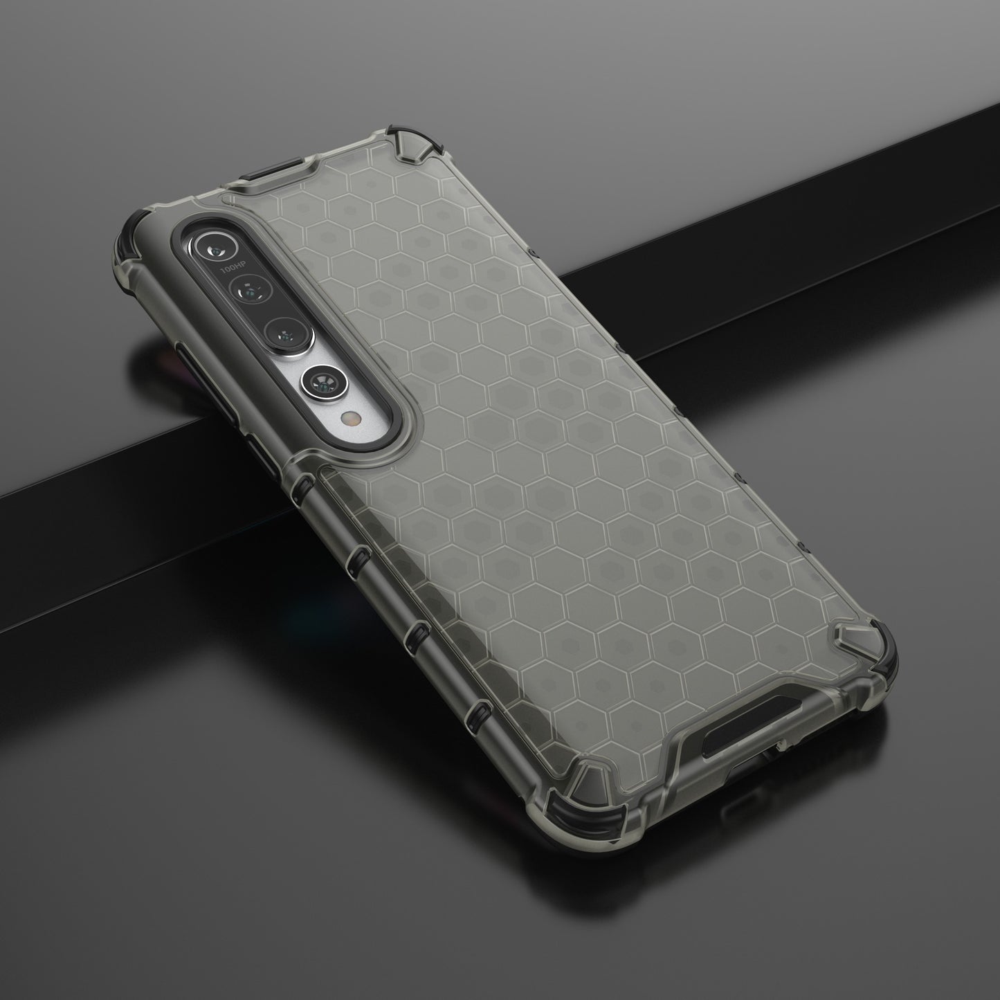 Honeycomb Pattern Shock-proof TPU + PC Combo Case for Xiaomi Mi 10