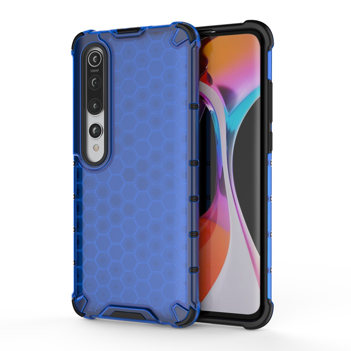 Honeycomb Pattern Shock-proof TPU + PC Combo Case for Xiaomi Mi 10
