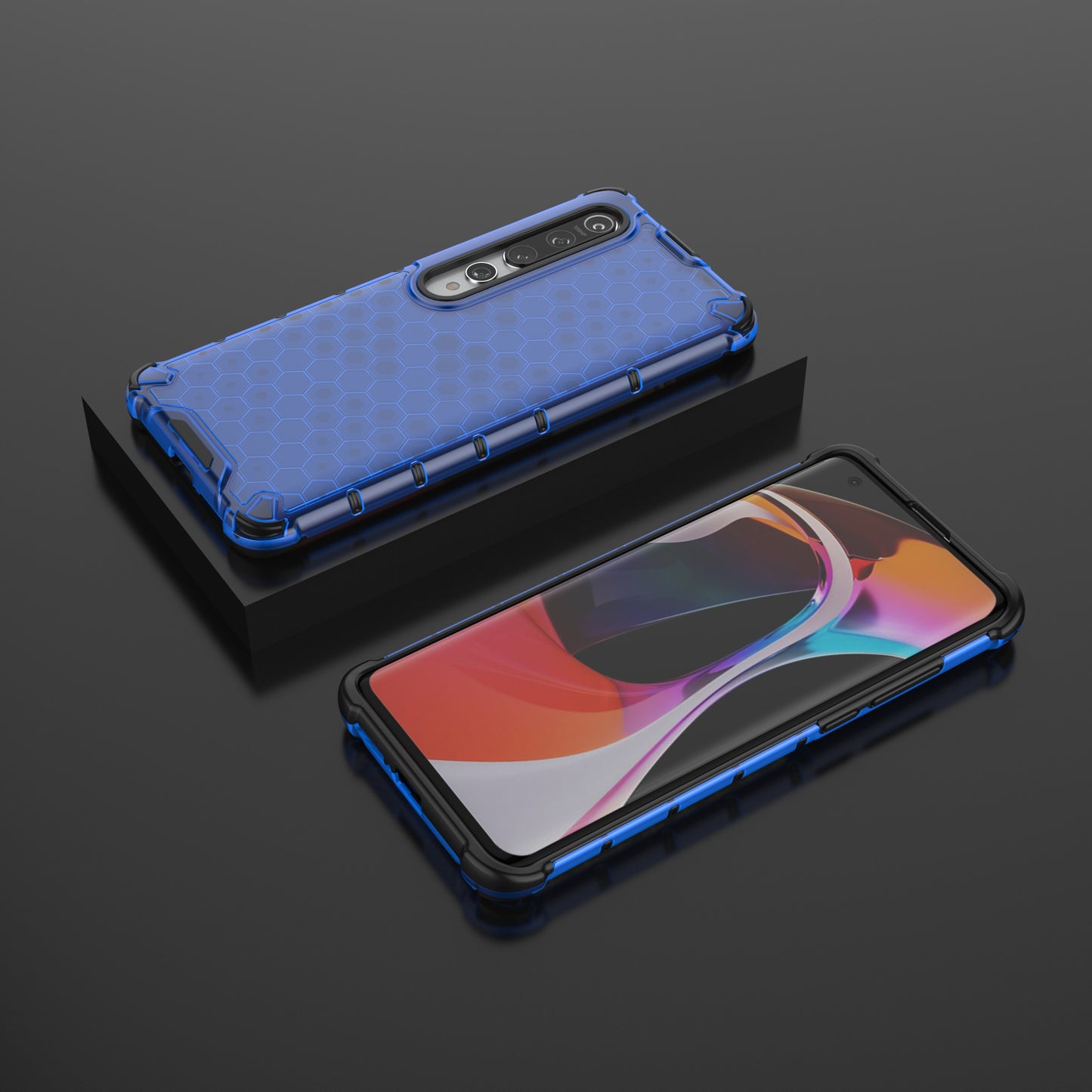 Honeycomb Pattern Shock-proof TPU + PC Combo Case for Xiaomi Mi 10