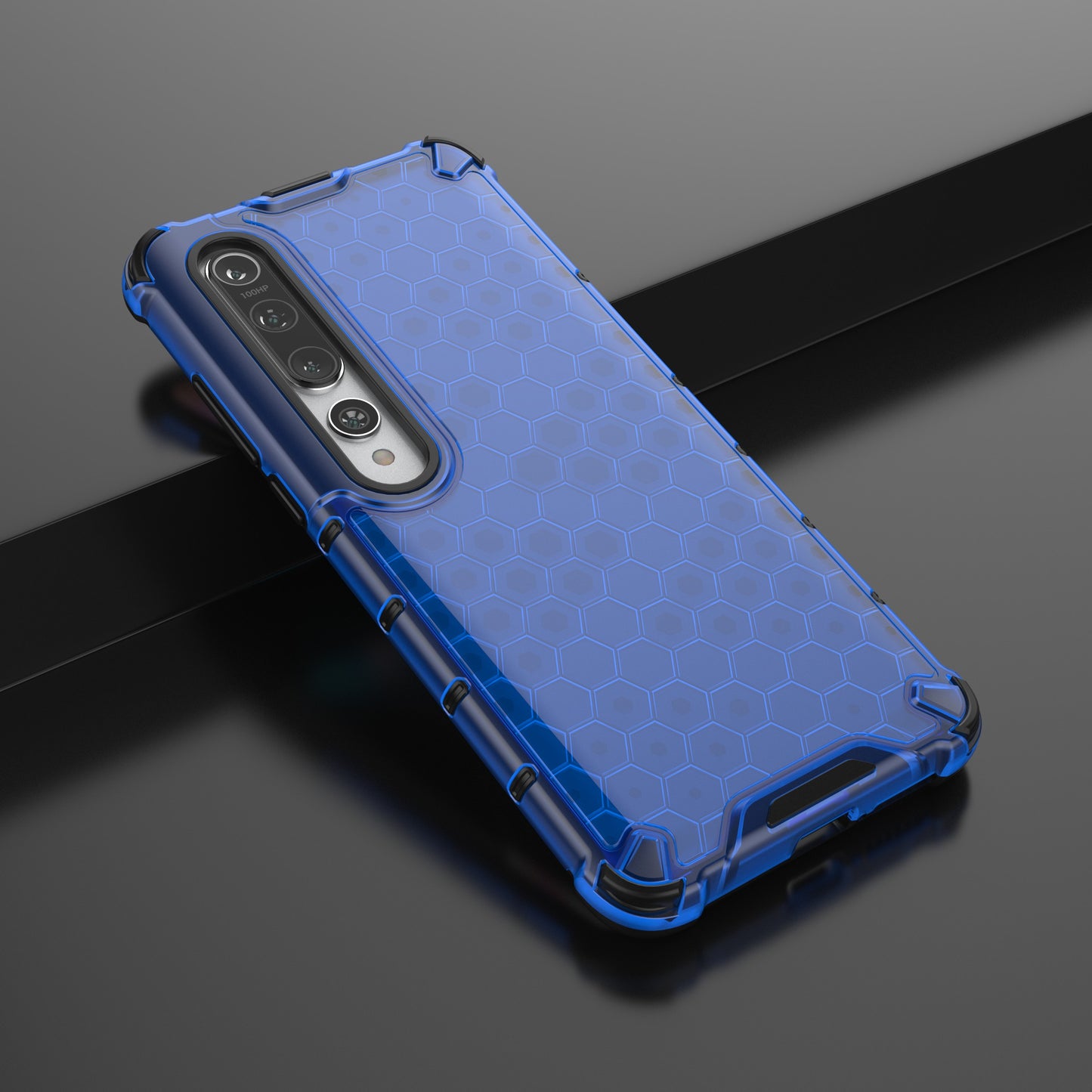 Honeycomb Pattern Shock-proof TPU + PC Combo Case for Xiaomi Mi 10