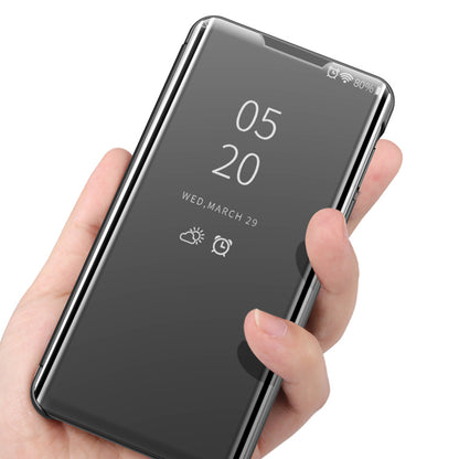 View Window Plated Mirror Surface Leather Stand Shell for Xiaomi Mi 10 / Mi 10 Pro