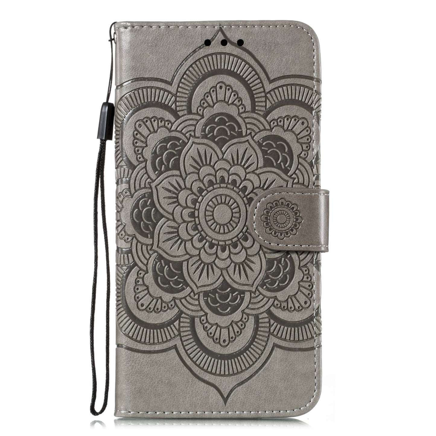 Imprint Mandala Flower Leather Wallet Stand Case for Xiaomi Mi 10 / Mi 10 Pro