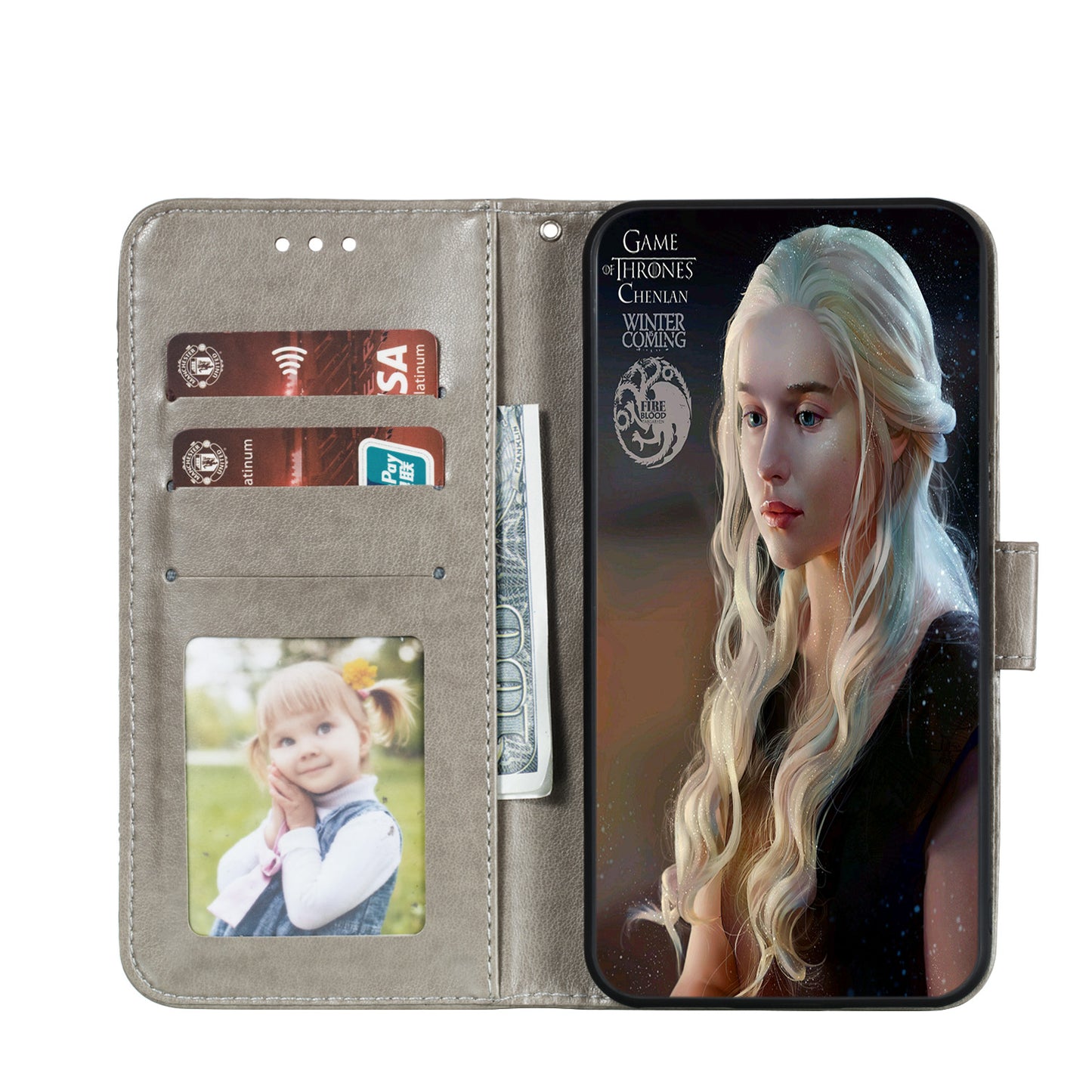 Imprint Mandala Flower Leather Wallet Stand Case for Xiaomi Mi 10 / Mi 10 Pro