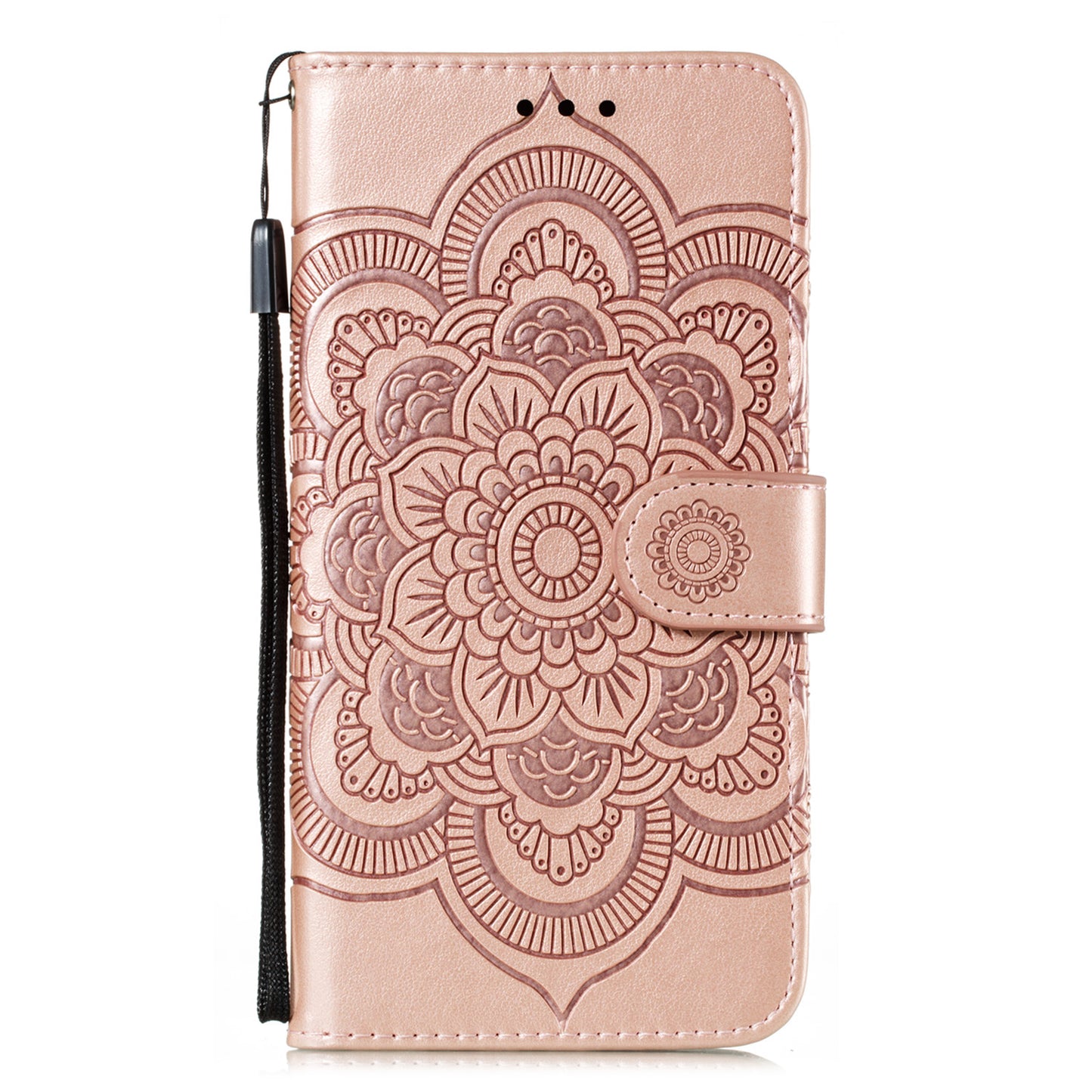 Imprint Mandala Flower Leather Wallet Stand Case for Xiaomi Mi 10 / Mi 10 Pro