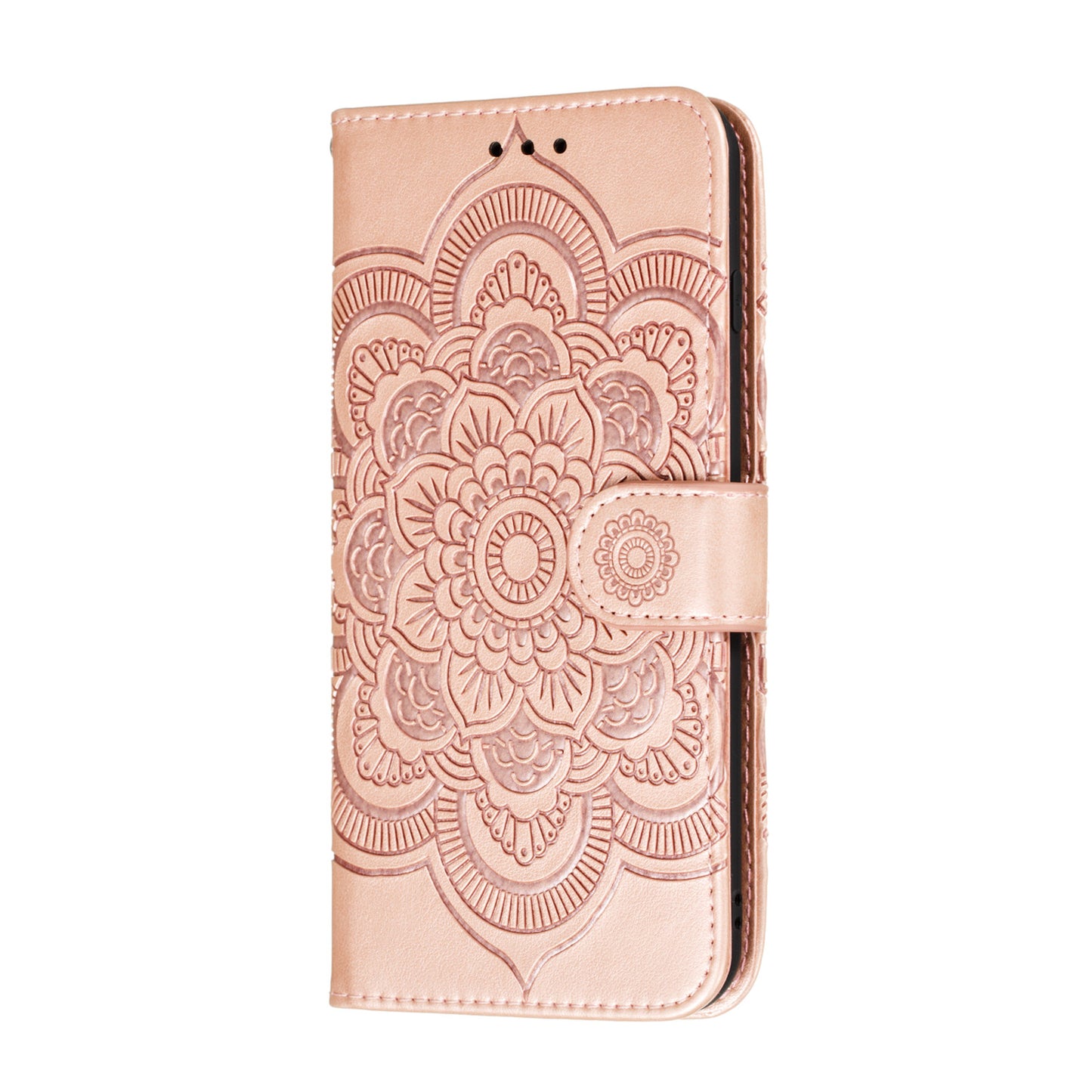 Imprint Mandala Flower Leather Wallet Stand Case for Xiaomi Mi 10 / Mi 10 Pro